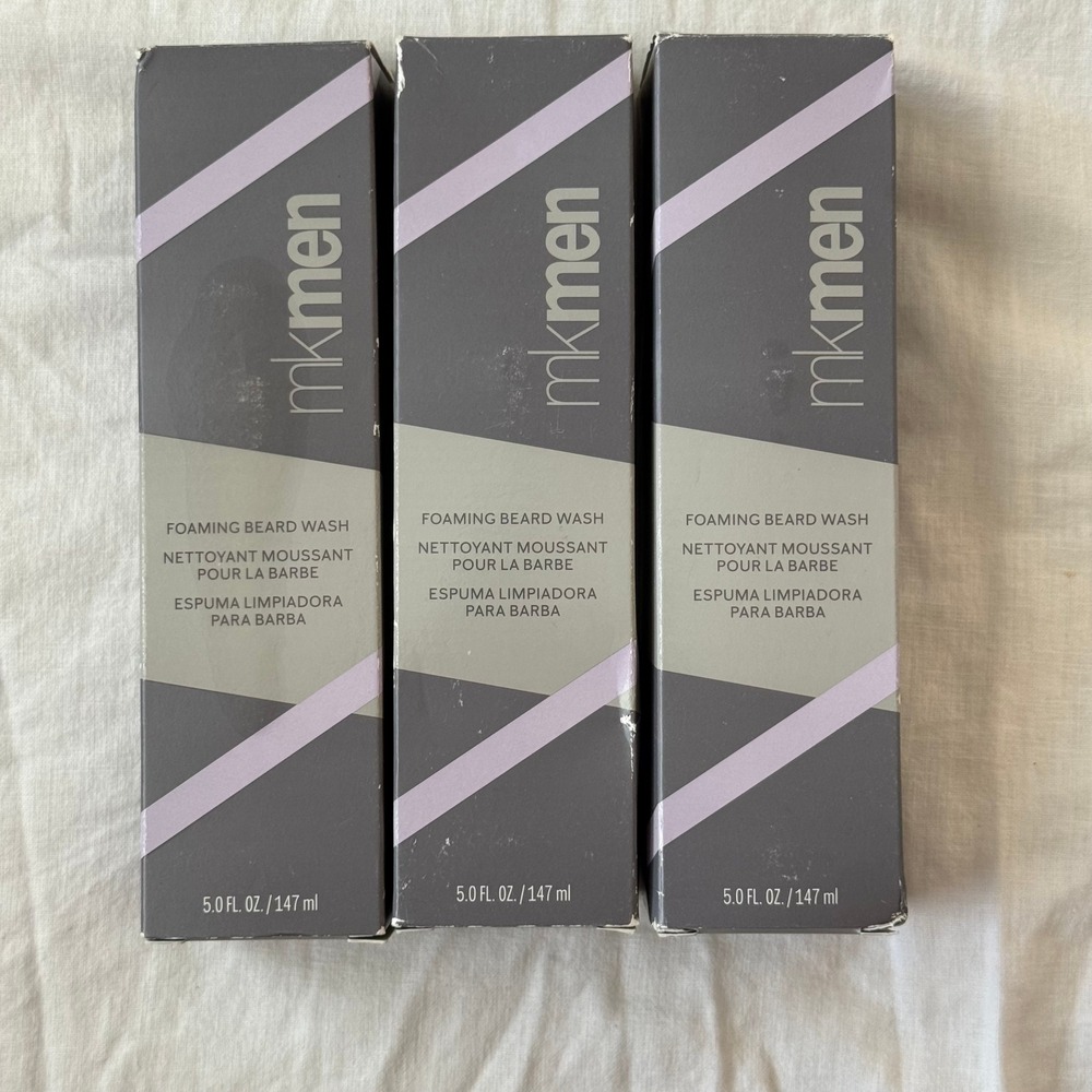 Mary Kay MKMen Foaming Beard Wash Men's 5oz Lot of 3 Grey Grooming Modern